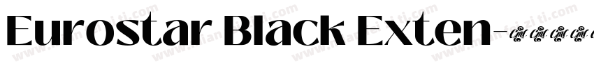 Eurostar Black Exten字体转换